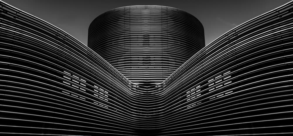 Abstract Building Curves by Oussama Mazouz — canvas wall art