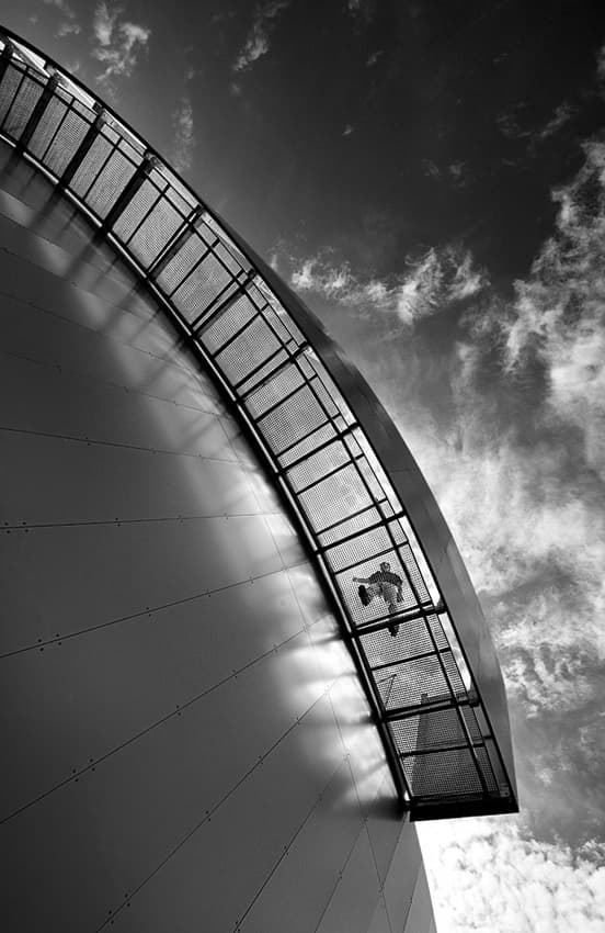Modern Building Skywalk by Izidor Gasperlin — canvas wall art