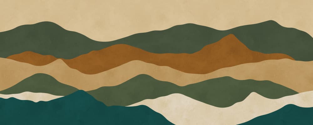 Earthy Layered Mountains by Vitor Costa — canvas wall art