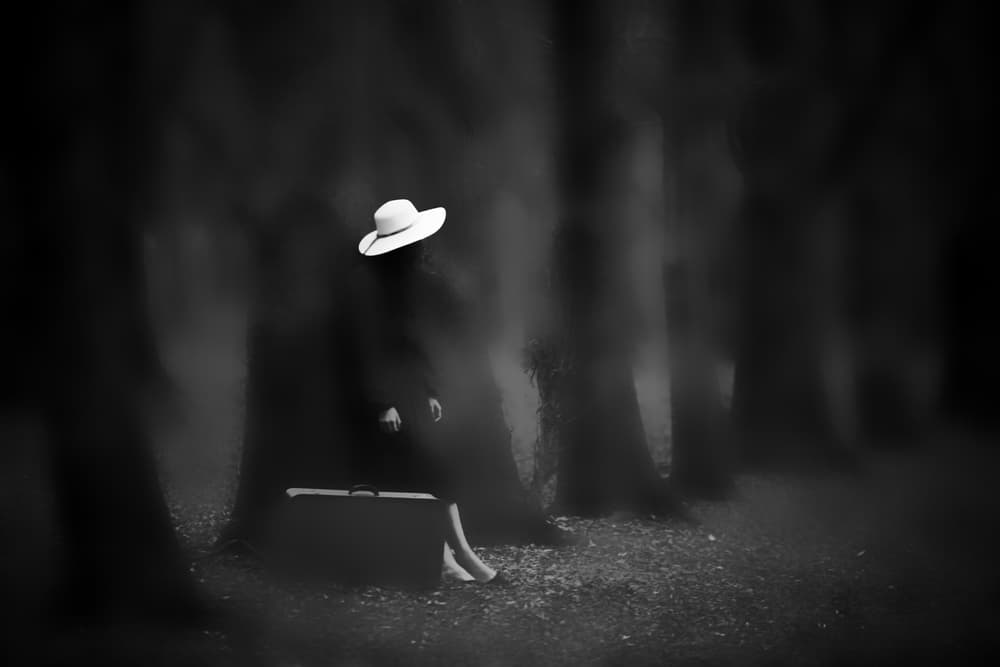 Mysterious Figure In Forest by Ummu Nisan Kandilcioglu — canvas wall art