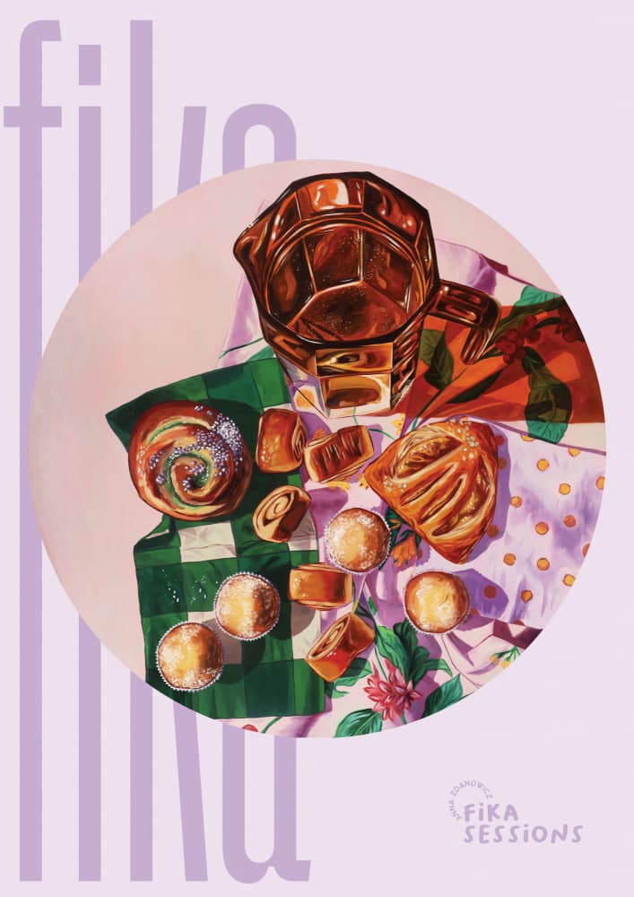 Sweet Scandinavian Fika by Anna Zdanowicz — canvas wall art