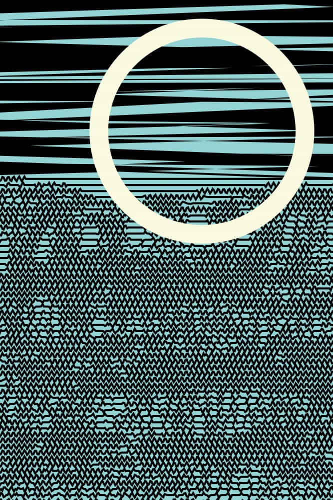 Abstract Ocean Moon by Petr Strnad — canvas wall art