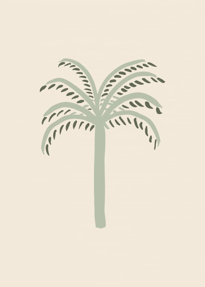 Simple Green Palm by Pictufy Studio — canvas wall art