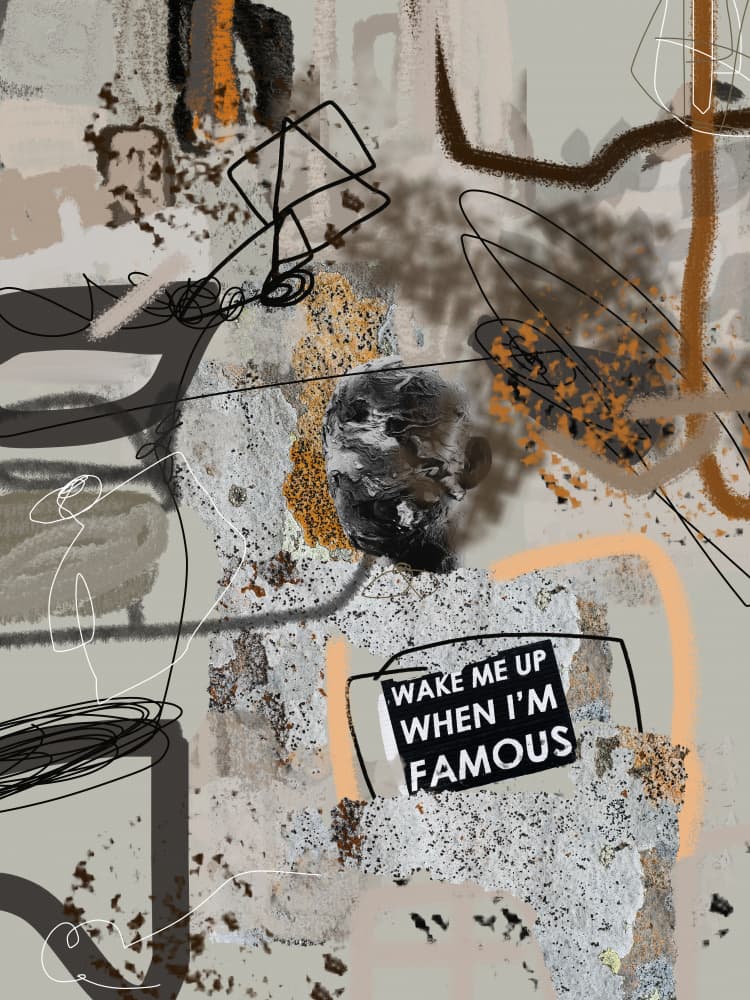 Wake Up Famous Abstract by Pelin Atilla — canvas wall art