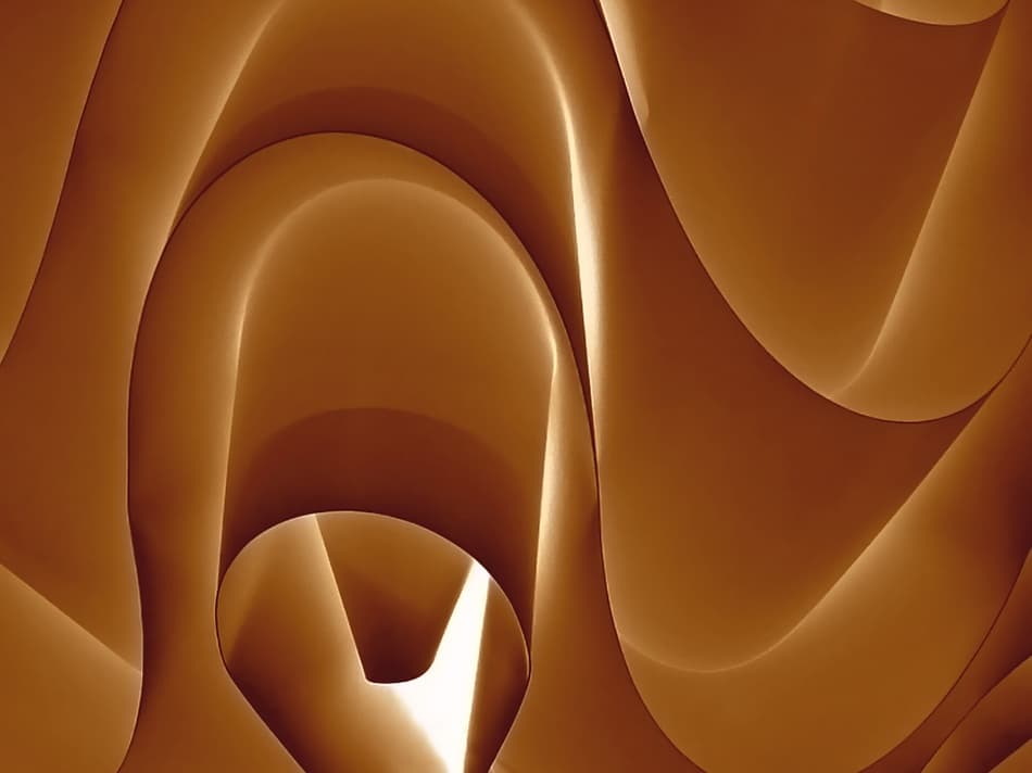 Warm Flowing Curves by Abilio Silveira — canvas wall art
