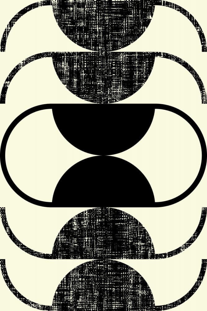 Textured Geometric Balance by Petr Strnad — canvas wall art