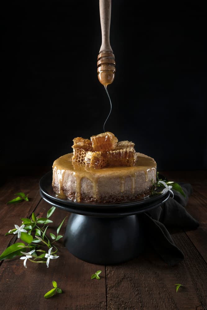 Golden Honeycomb Cake by Diana Popescu — canvas wall art