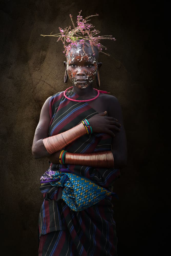 Adorned African Woman by Juanra Noriega — canvas wall art
