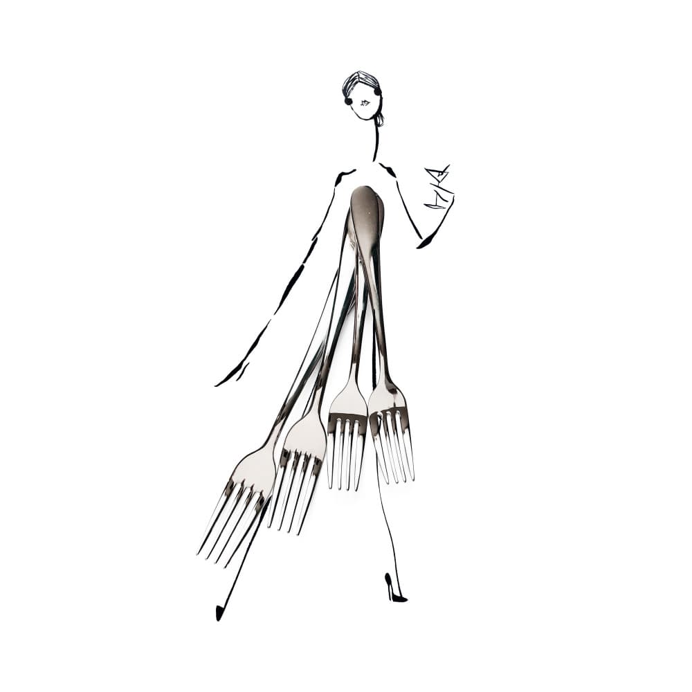 Martini Fashion Illustration by Gretchen Roehrs — canvas wall art
