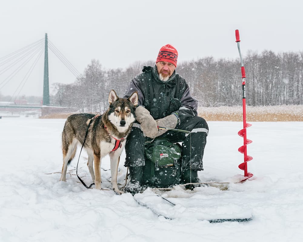 Ice Fishing Companion by Carlos_Grury_Santos — canvas wall art