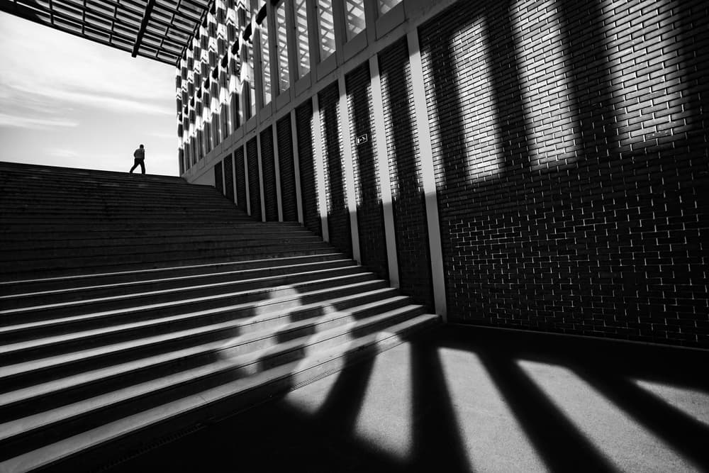 Geometric Steps and Shadows by Paulo Abrantes — canvas wall art