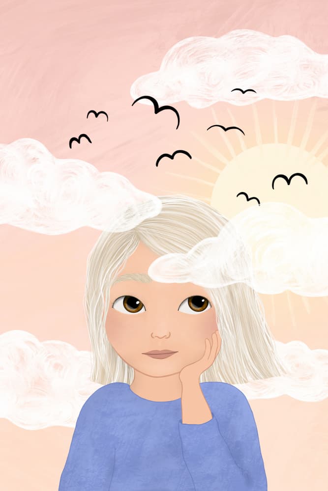 Dreamy Child Sky by EMELIEmaria — canvas wall art