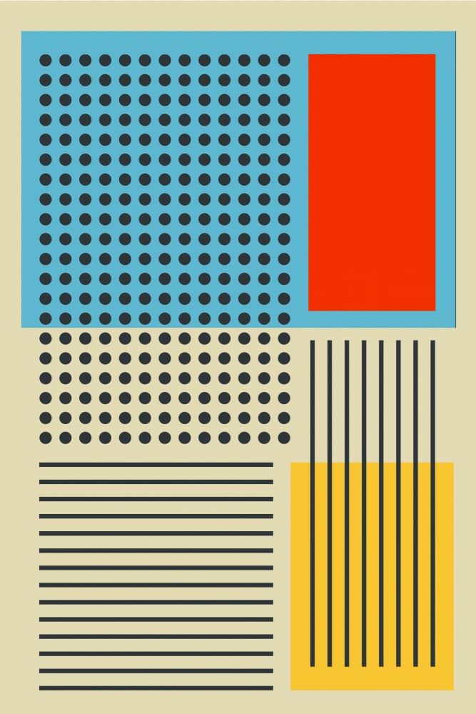 Geometric Color Blocks by jay stanley — canvas wall art