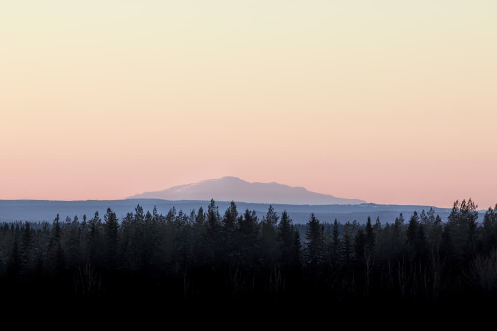 Pastel Mountain Landscape by EMELIEmaria — canvas wall art