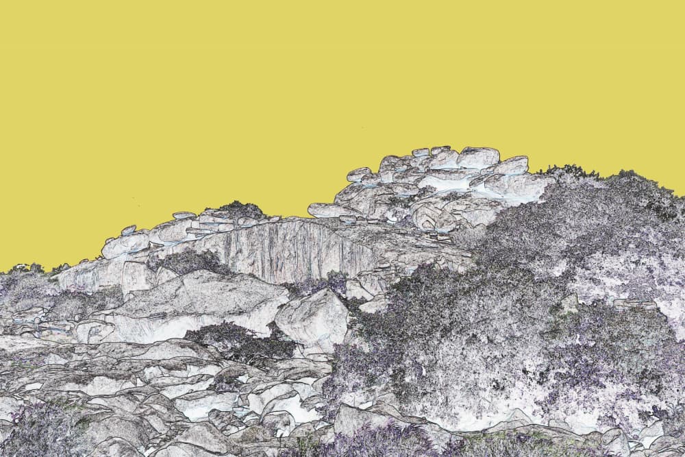 Rocky Yellow Sky by Santhosh ch — canvas wall art