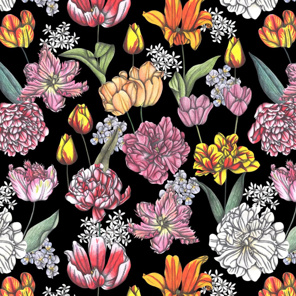 Vibrant Botanical Garden by Cecilia Battaini — canvas wall art