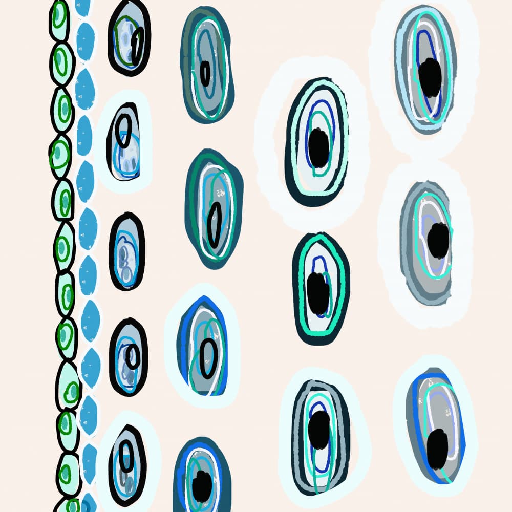 Modern Abstract Ovals by Pelin Atilla — canvas wall art