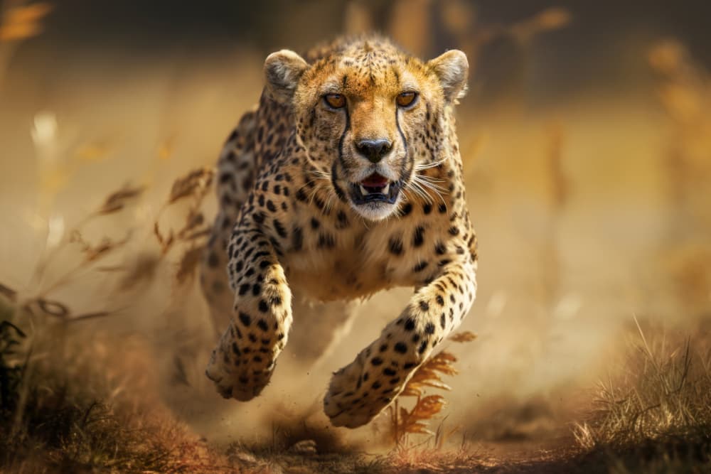 Golden Cheetah Sprint by Marcel Egger — canvas wall art