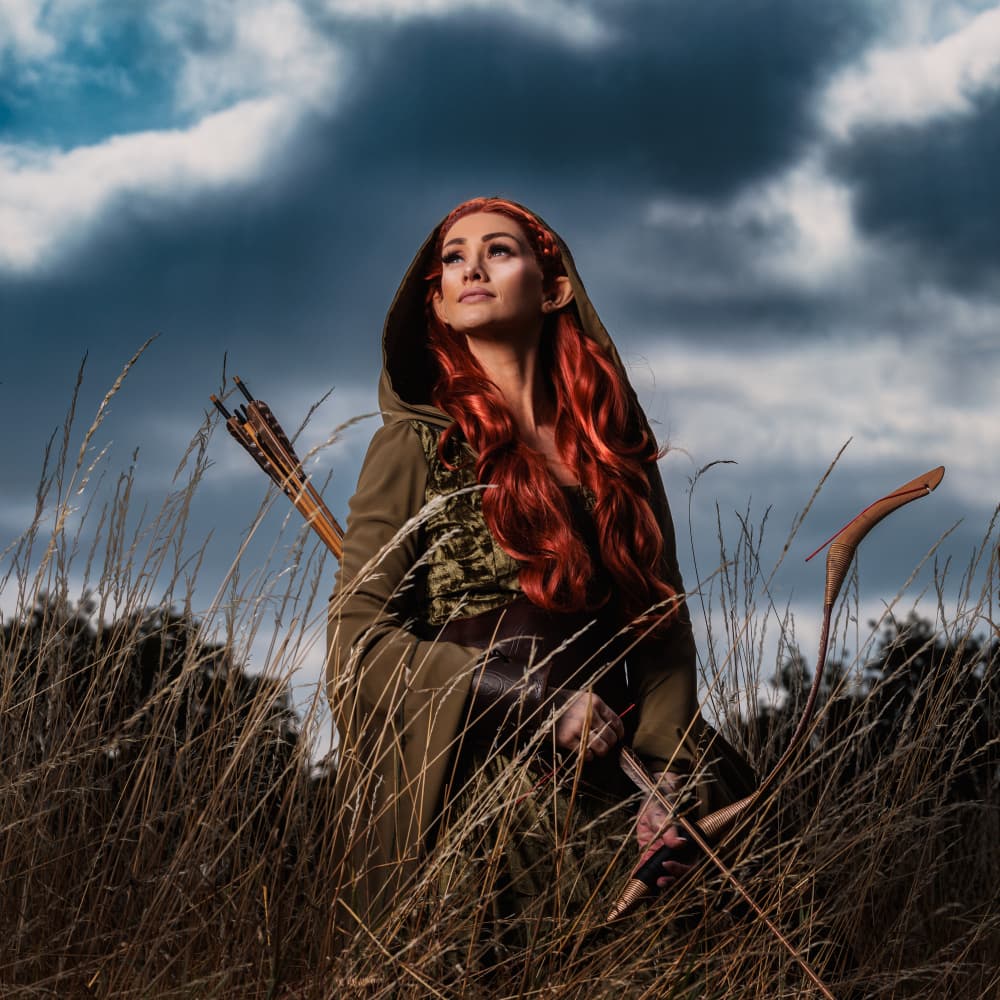 Hooded Elven Archer by David Bennion — canvas wall art