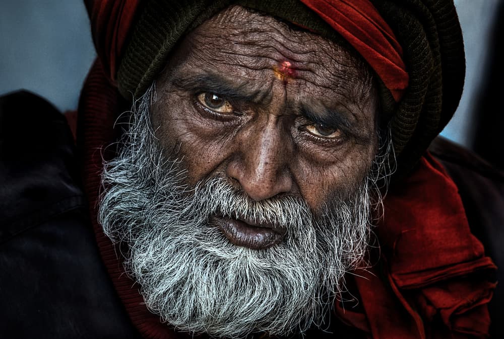 Red Turban Old Man by Joxe Inazio Kuesta Garmendia — canvas wall art
