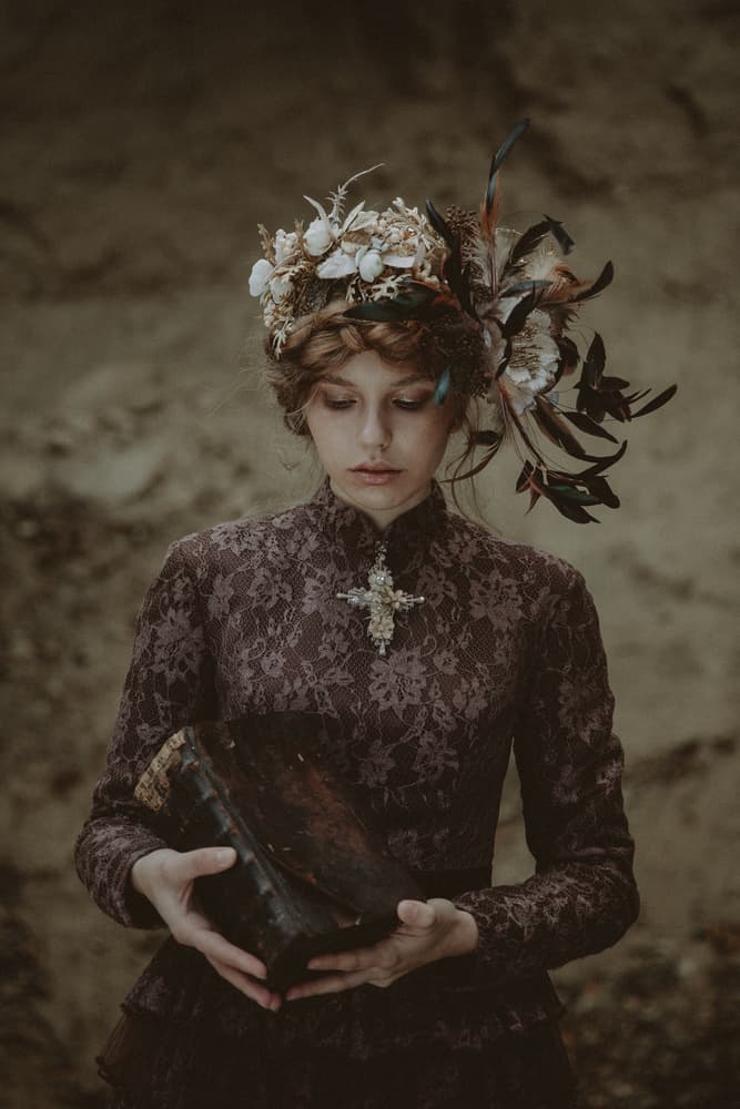 Ethereal Crowned Woman by Michaela Durisova — canvas wall art