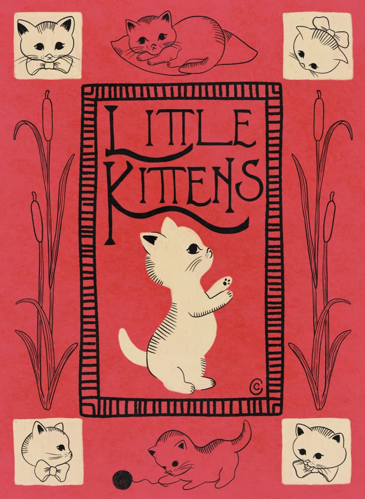 Little Kittens by Carrie Cantwell — canvas wall art