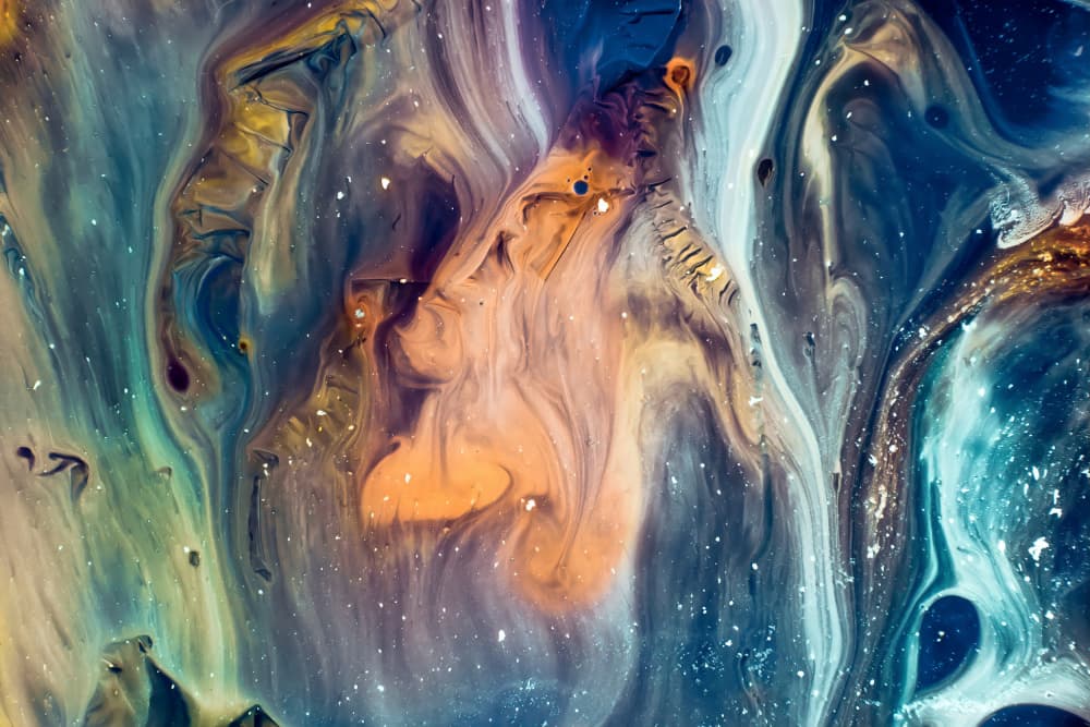 Vibrant Fluid Nebula by Nilesh J. Bhange — canvas wall art
