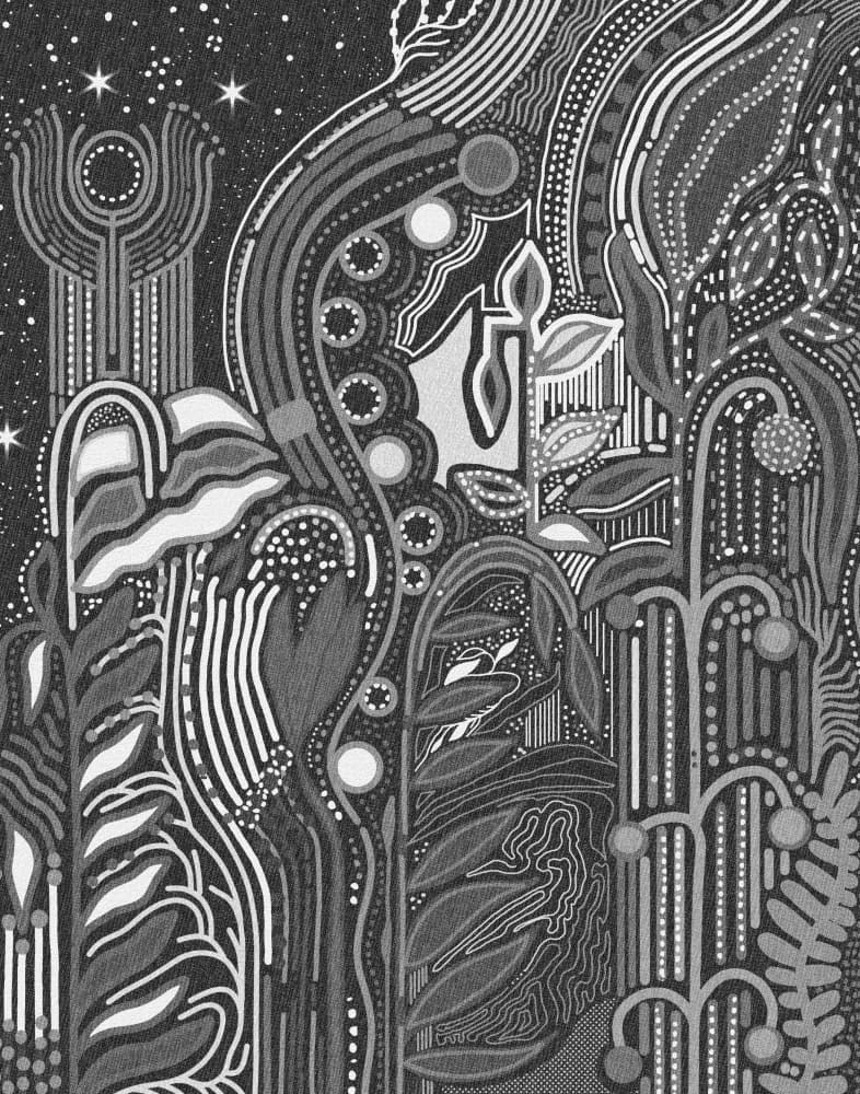 Abstract Night Garden by Josie George — canvas wall art