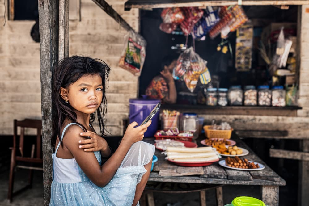Market Girl's Gaze by Marco Tagliarino — canvas wall art