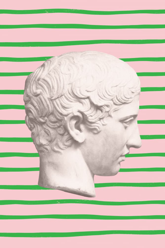 Pop Art Roman Bust by Talitha McQueen — canvas wall art