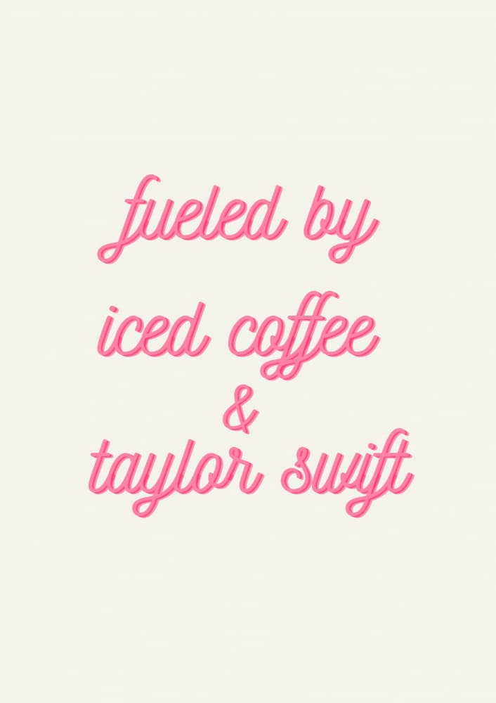 Fueled By Iced Coffee by ART of living — canvas wall art