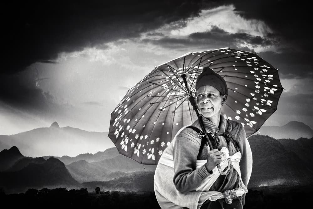 Dramatic Mountain Journey by Piet Flour — canvas wall art