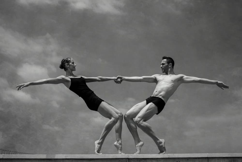Ballet Partners In Balance by Antonio Arcos aka fotonstudio — canvas wall art