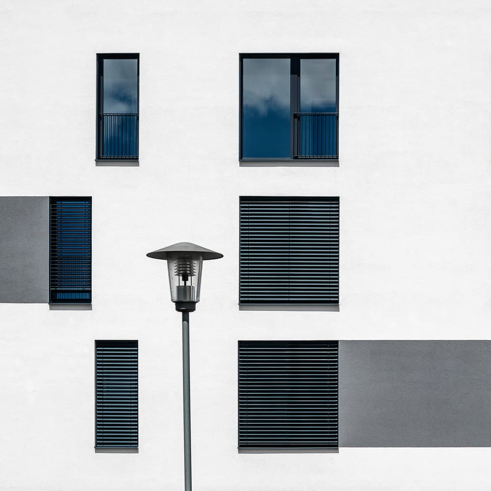 Modern Geometric Facade by Karol Važan — canvas wall art