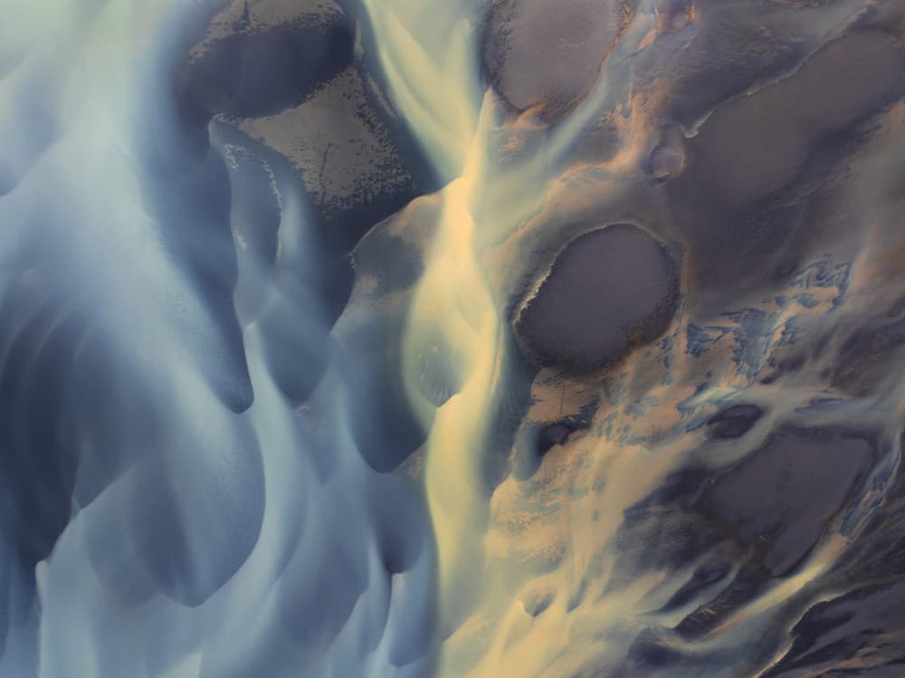Glacial River Patterns by John Fan — canvas wall art