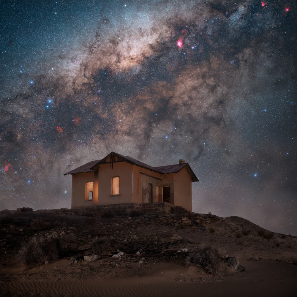 Desert House Under Stars by Vikas Chander — canvas wall art