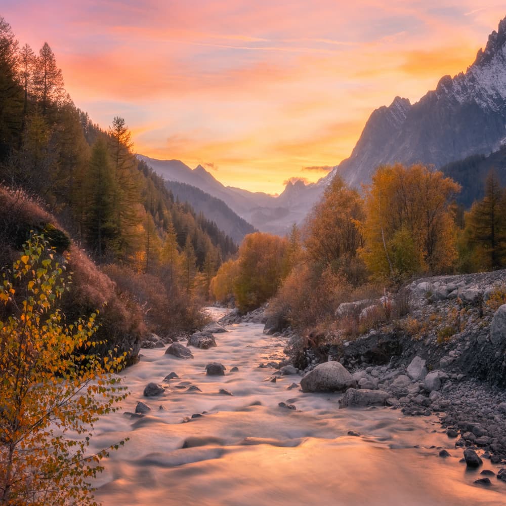 Golden River Valley by Dawn X W — canvas wall art