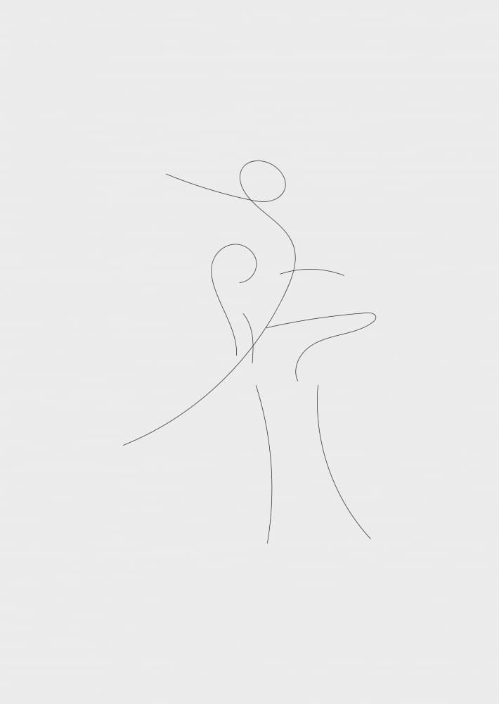 Minimalist Dancing Figures by Wendy Grace Agustin — canvas wall art