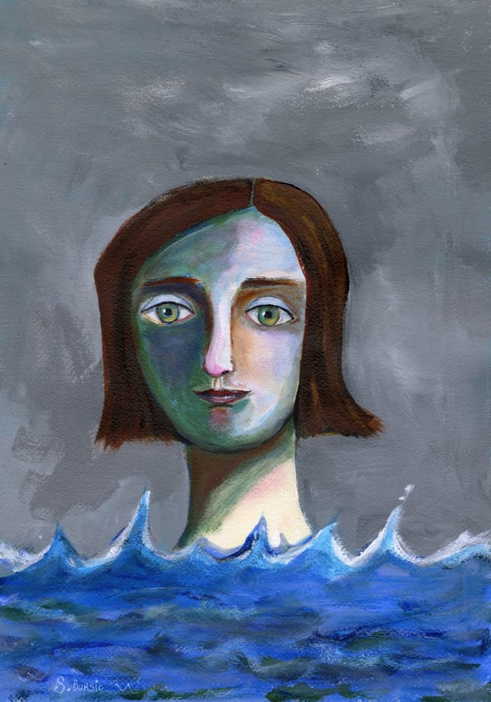 Woman Emerging From Water by Sharyn Bursic — canvas wall art