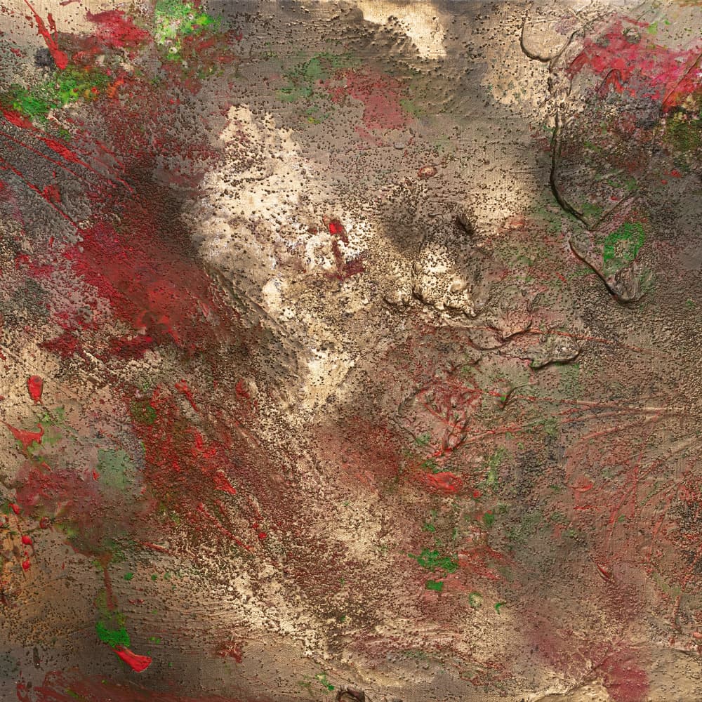 Gilded Grunge Abstract by Anete Purina-Purite — canvas wall art
