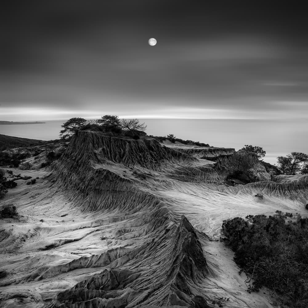 Moonlit Badlands Vista by Yi Fan — canvas wall art