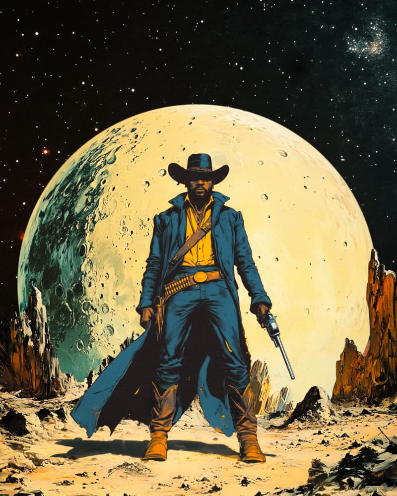 Cosmic Sheriff by Taudalpoi — canvas wall art