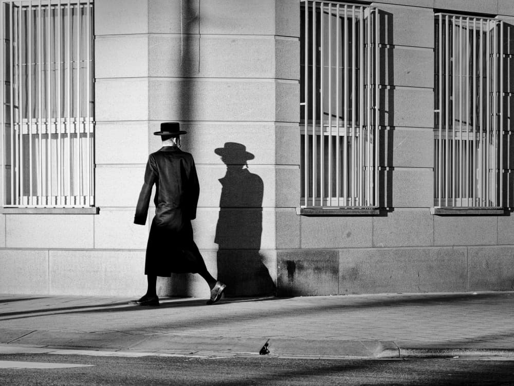 Man With Long Shadow by Andreas Timar — canvas wall art