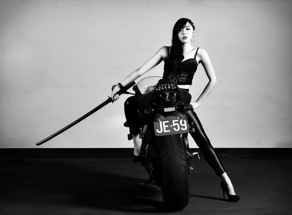 Sleek Woman Katana Rider by Alexey Zhukov — canvas wall art