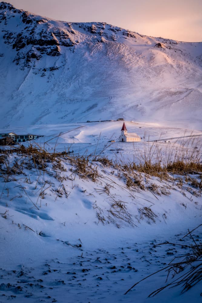 Peaceful Winter Church by Stefan Gunnarsson — canvas wall art