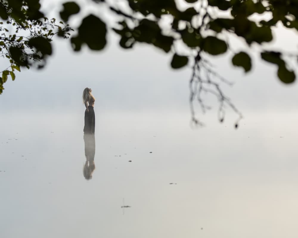 Serene Water Reflection by Leszek Paradowski — canvas wall art