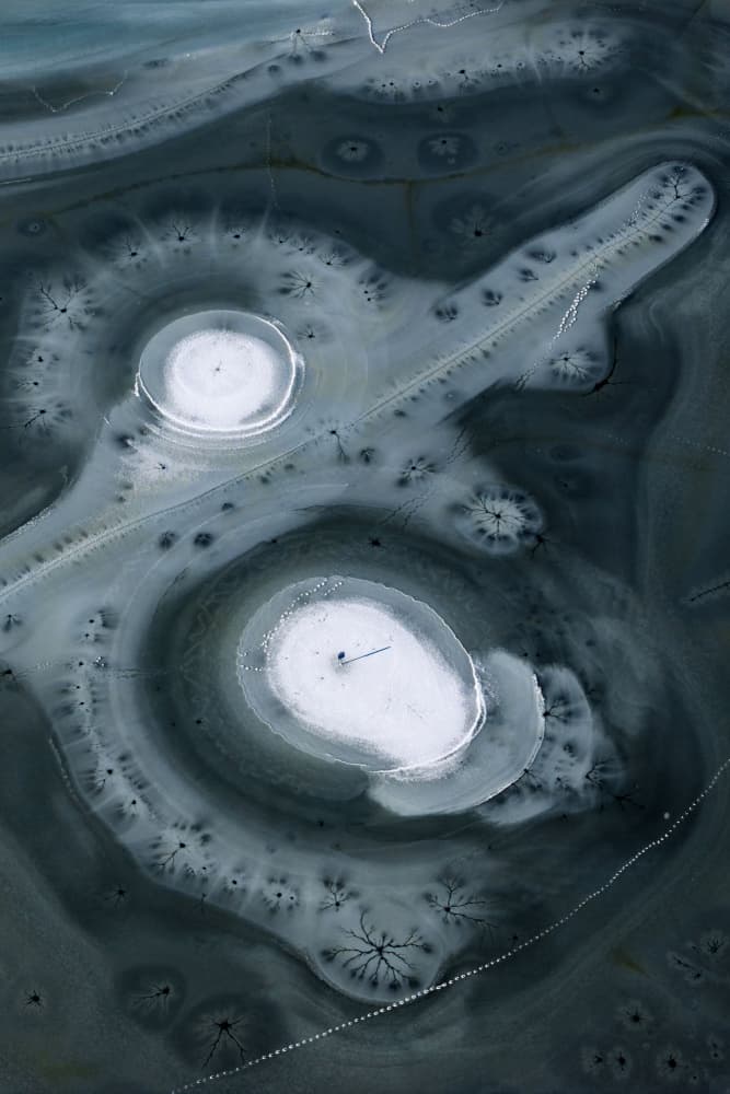Frozen Lake Patterns by Jure Kravanja — canvas wall art