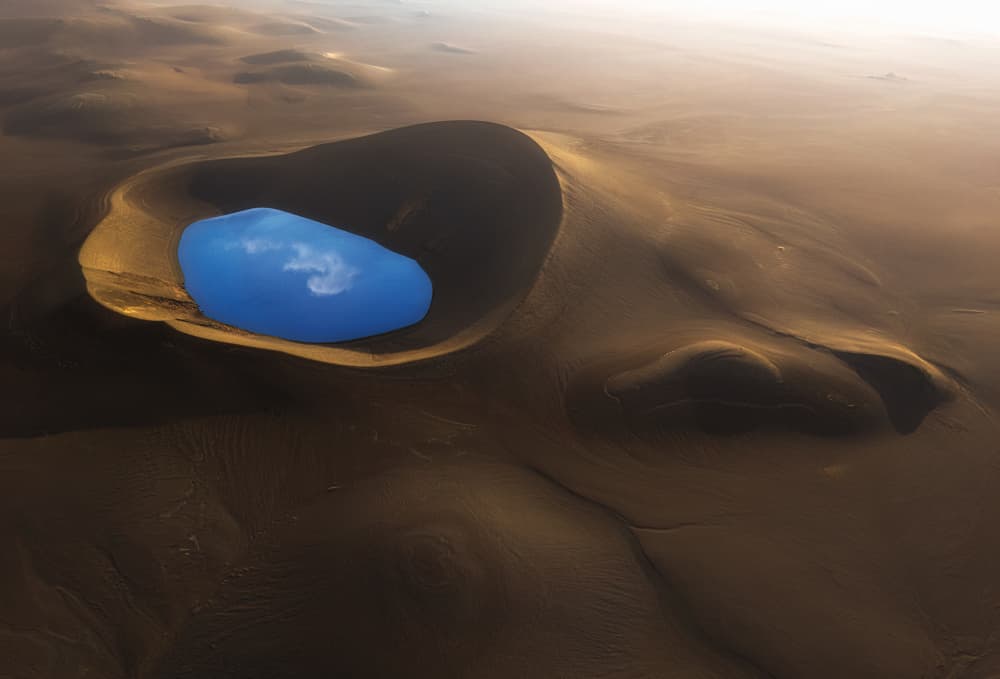 Desert Oasis Reflection by Aidong Ning — canvas wall art