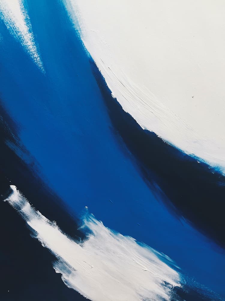 Dynamic Blue Abstract by Ejaaz Haniff — canvas wall art