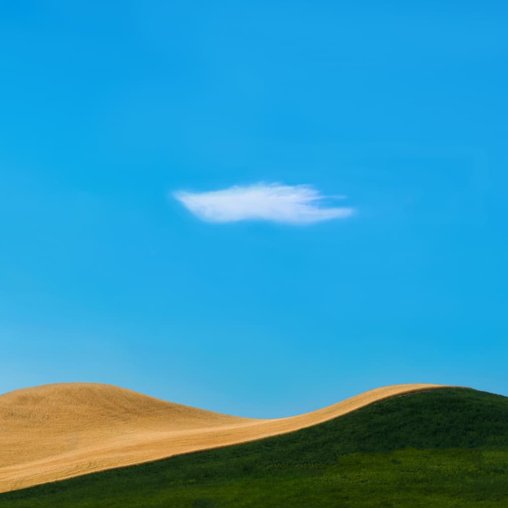 Golden Green Hills Sky by NanZ — canvas wall art